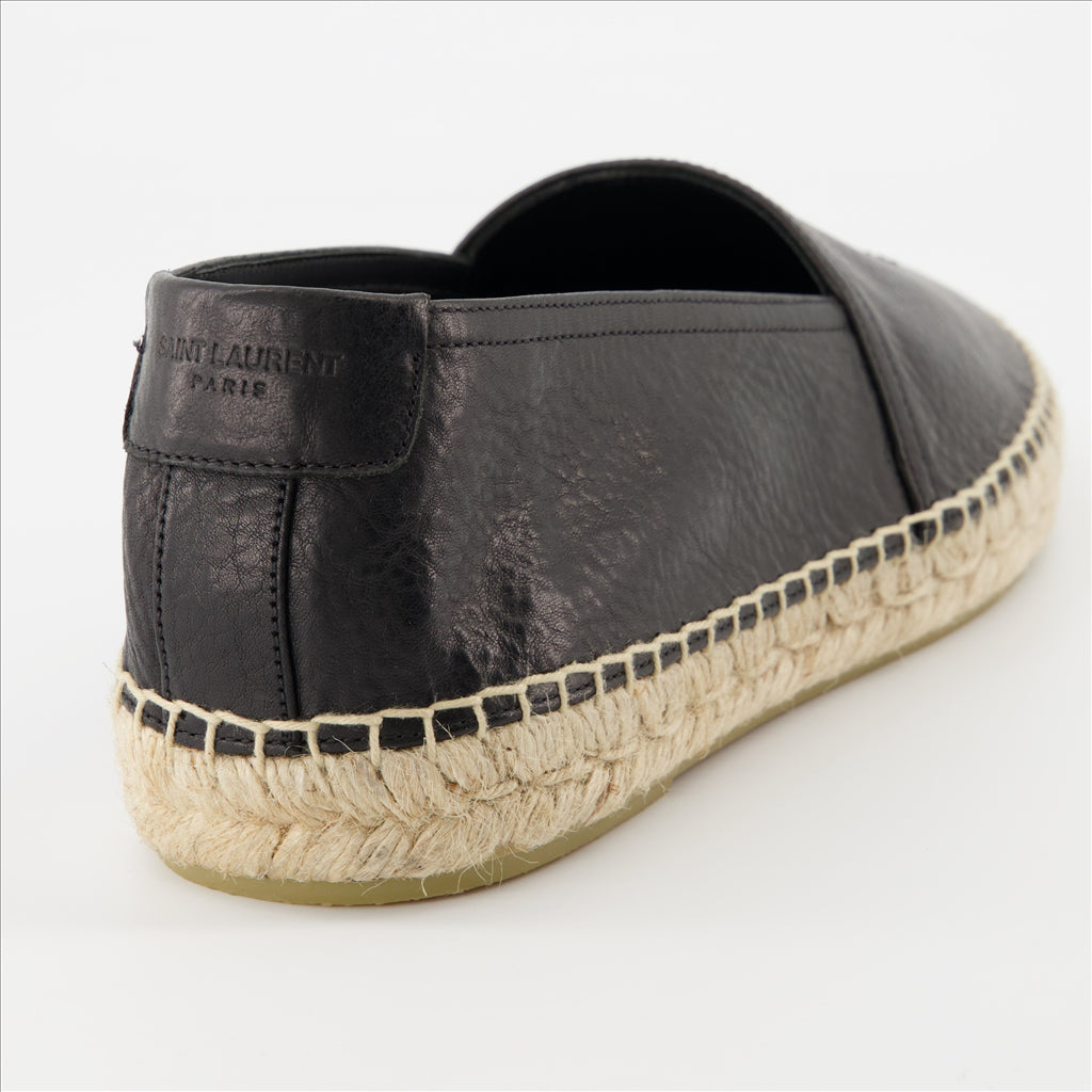 YSL Espadrilles, Saint Laurent Men's, Luxury Footwear, Black Espadrilles, Elegant Men's Fashion