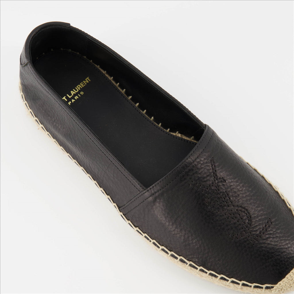 YSL Espadrilles, Saint Laurent Men's, Luxury Footwear, Black Espadrilles, Elegant Men's Fashion