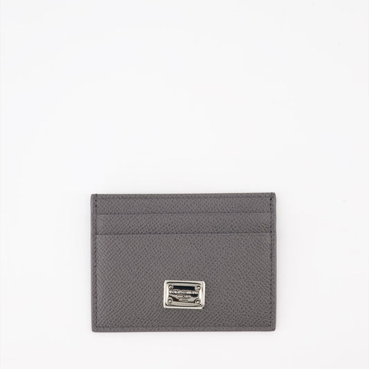 Luxury card holder, Dolphine calf leather, Dolce & Gabbana, elegant accessories, designer card wallet