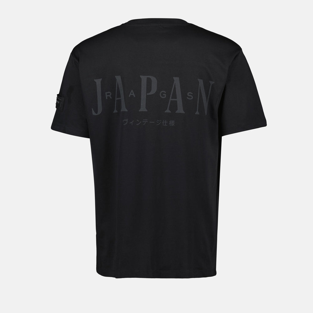 Black T-shirt, Zip Pocket T-shirt, Japan Rag, Cotton T-shirt, Fashionable T-shirt