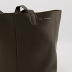 tote bag, AMI Paris, brown leather bag, grained leather tote, unisex accessories