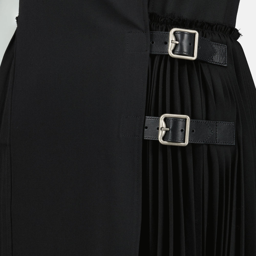 Burberry dress, black kilt dress, wool dress, Autumn-Winter collection, women's fashion