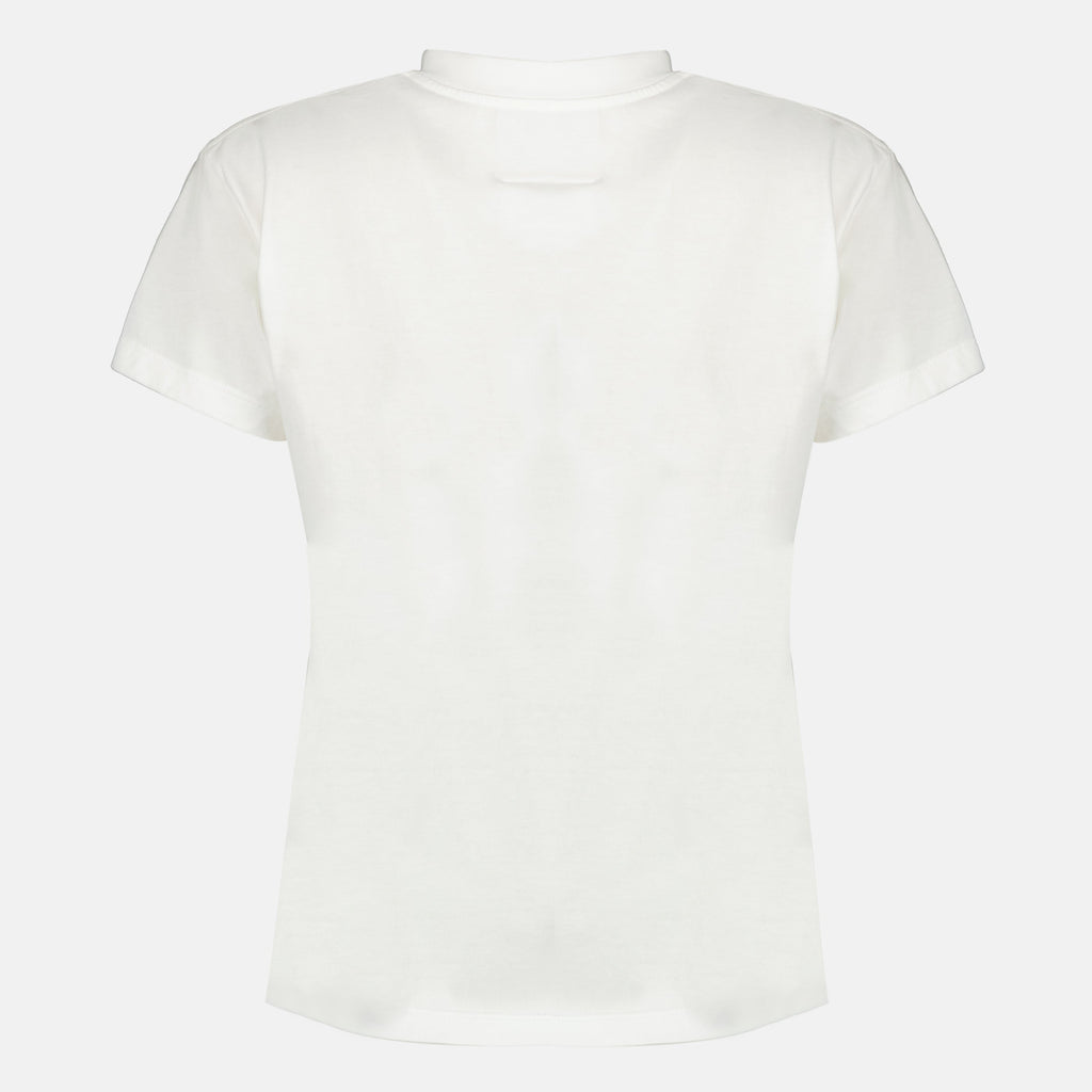 T-shirt Bianca Signature in Cotone