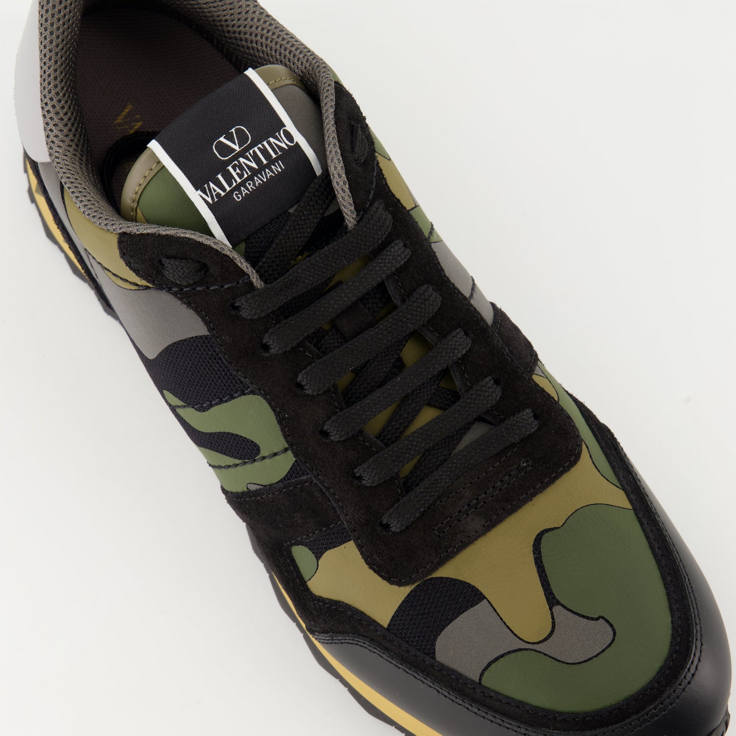 Valentino Garavani, Rockrunner Sneakers, camouflage sneakers, luxury footwear, designer sneakers