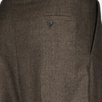 Image of Brown Chevron Trousers by Saint Laurent for Women - Season Autumn-Winter 2025 - Product detail view 2