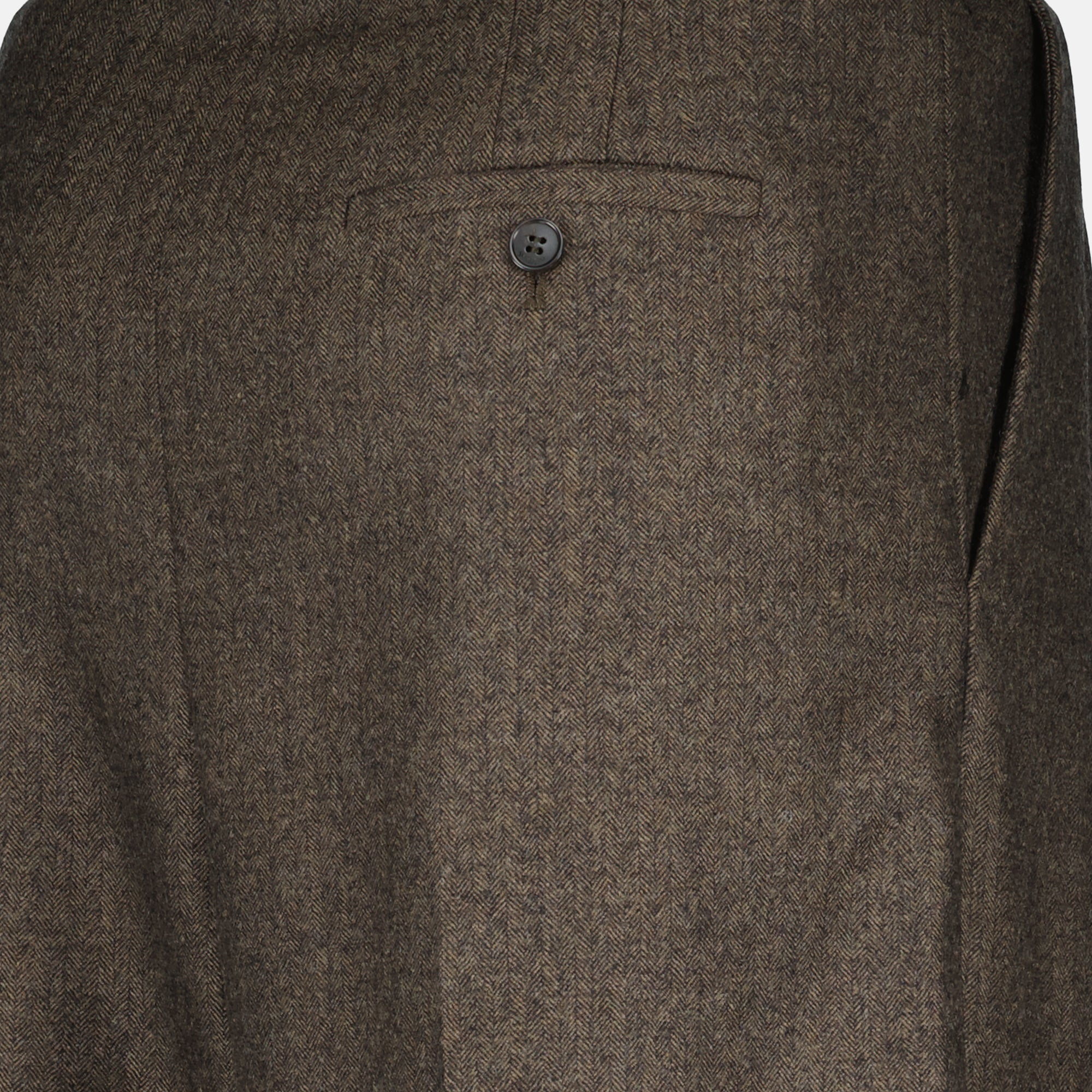 brown trousers, Saint Laurent, chevron pattern, wide fit trousers, Autumn-Winter 2025