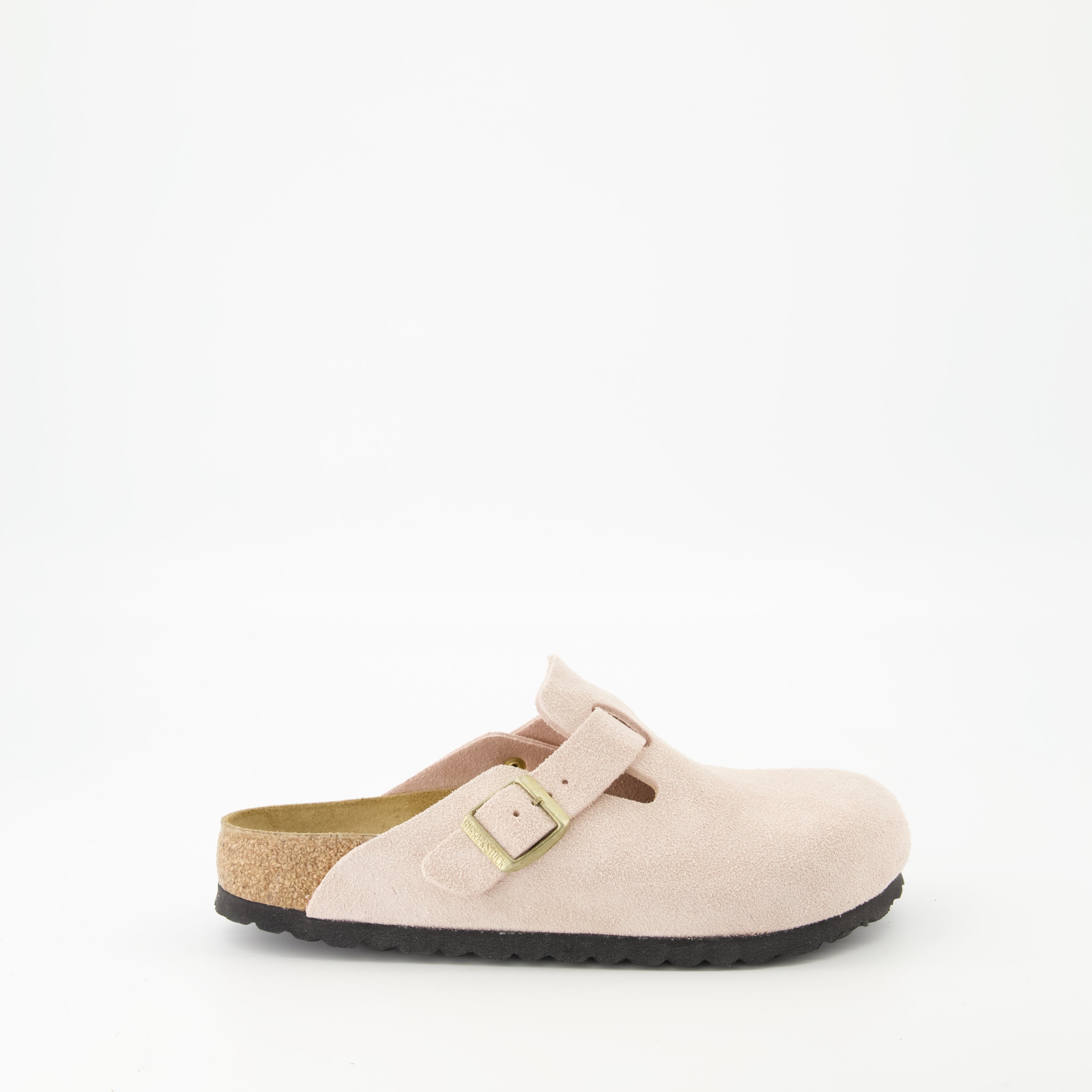 Birkenstock mules, Boston mules, comfortable footwear, light pink mules, women's slip-on shoes