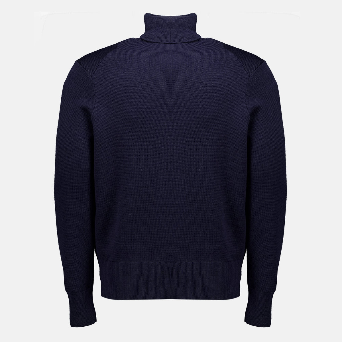Jersey de cuello alto de lana azul marino