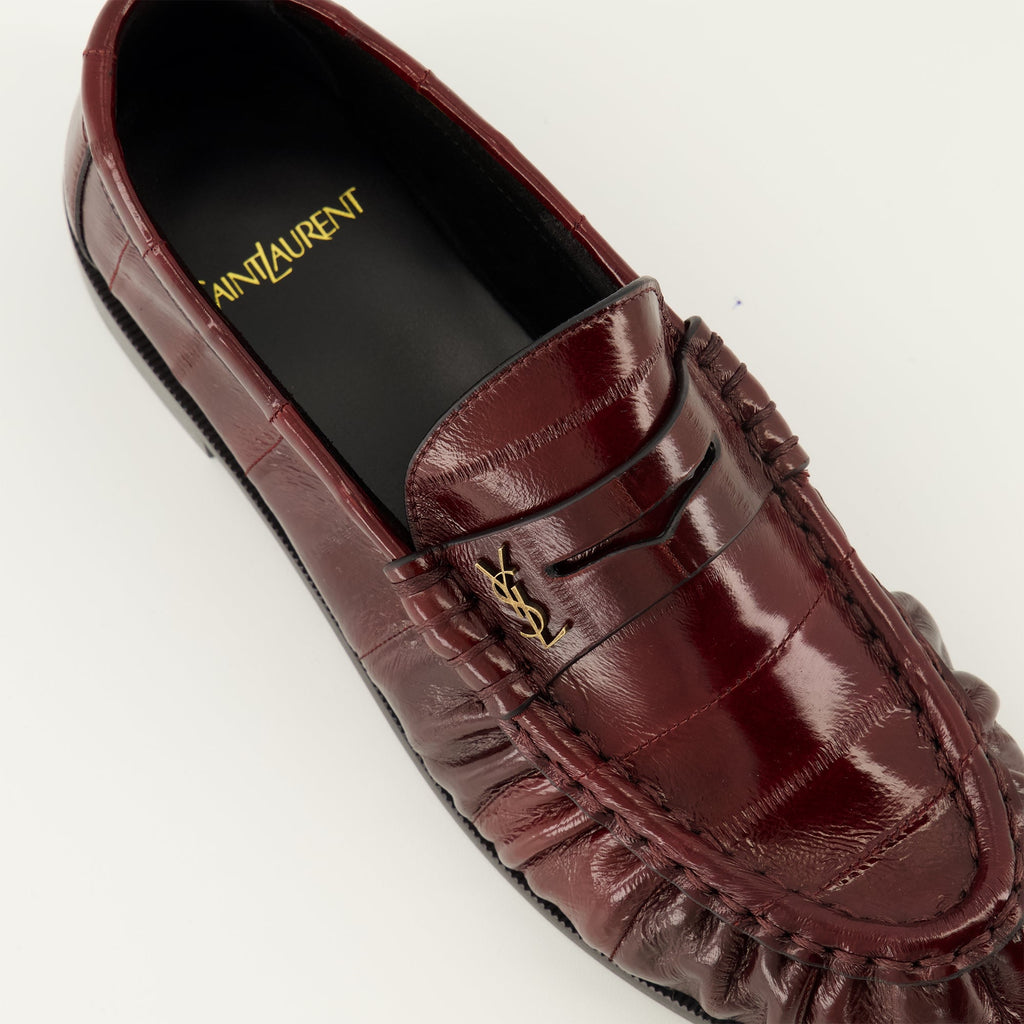 bordeaux moccasin loafers saint laurent women 15618306146684