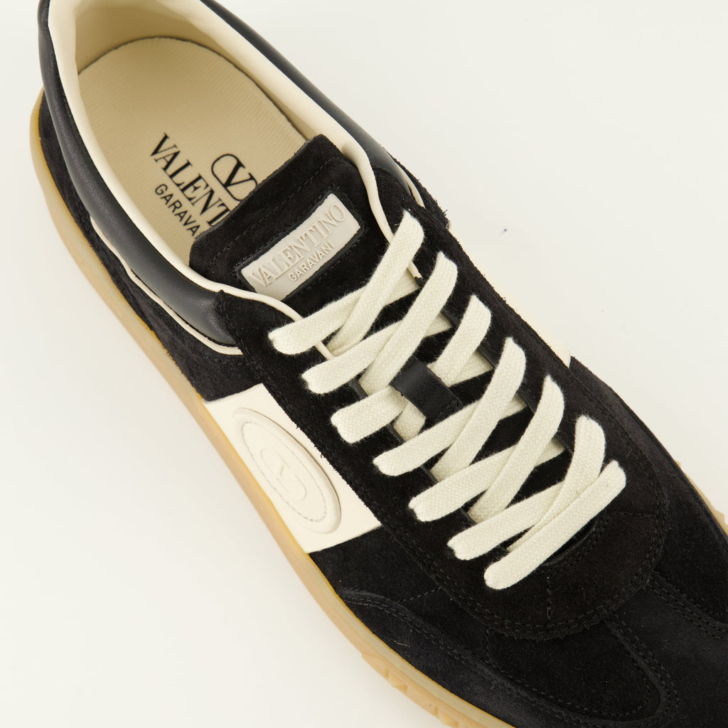 black leather sneakers, Valentino Garavani, modern footwear, men's sneakers, fashion sneakers