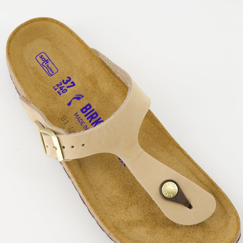 Gizeh Sandals, Beige Leather Sandals, Spring-Summer Footwear, Adjustable Sandals, Comfortable Sandals