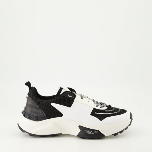 Valentino Garavani sneakers, luxury black and white sneakers, Autumn-Winter 2024 sneakers, technical fabric sneakers, designer sneakers