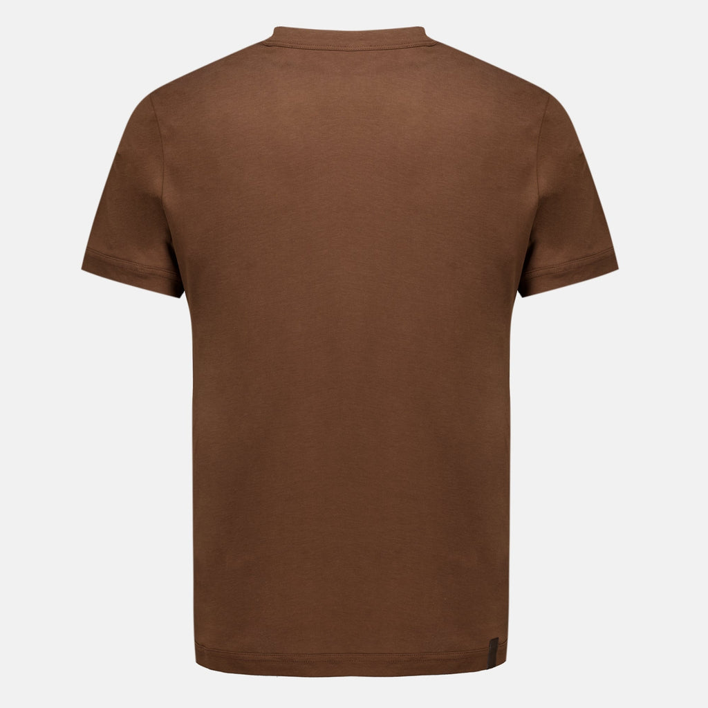 Braunes T-Shirt aus Baumwolljersey mit Logo