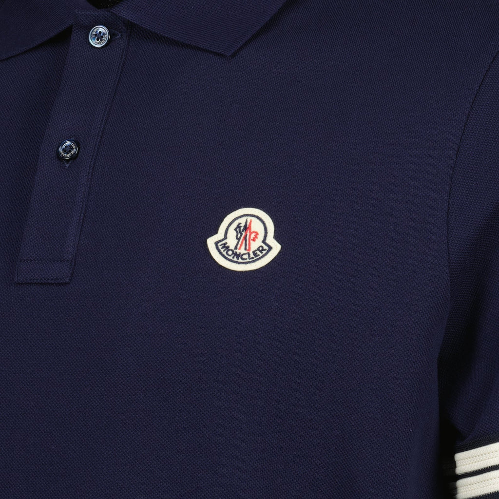 Moncler Navy Logo Polo