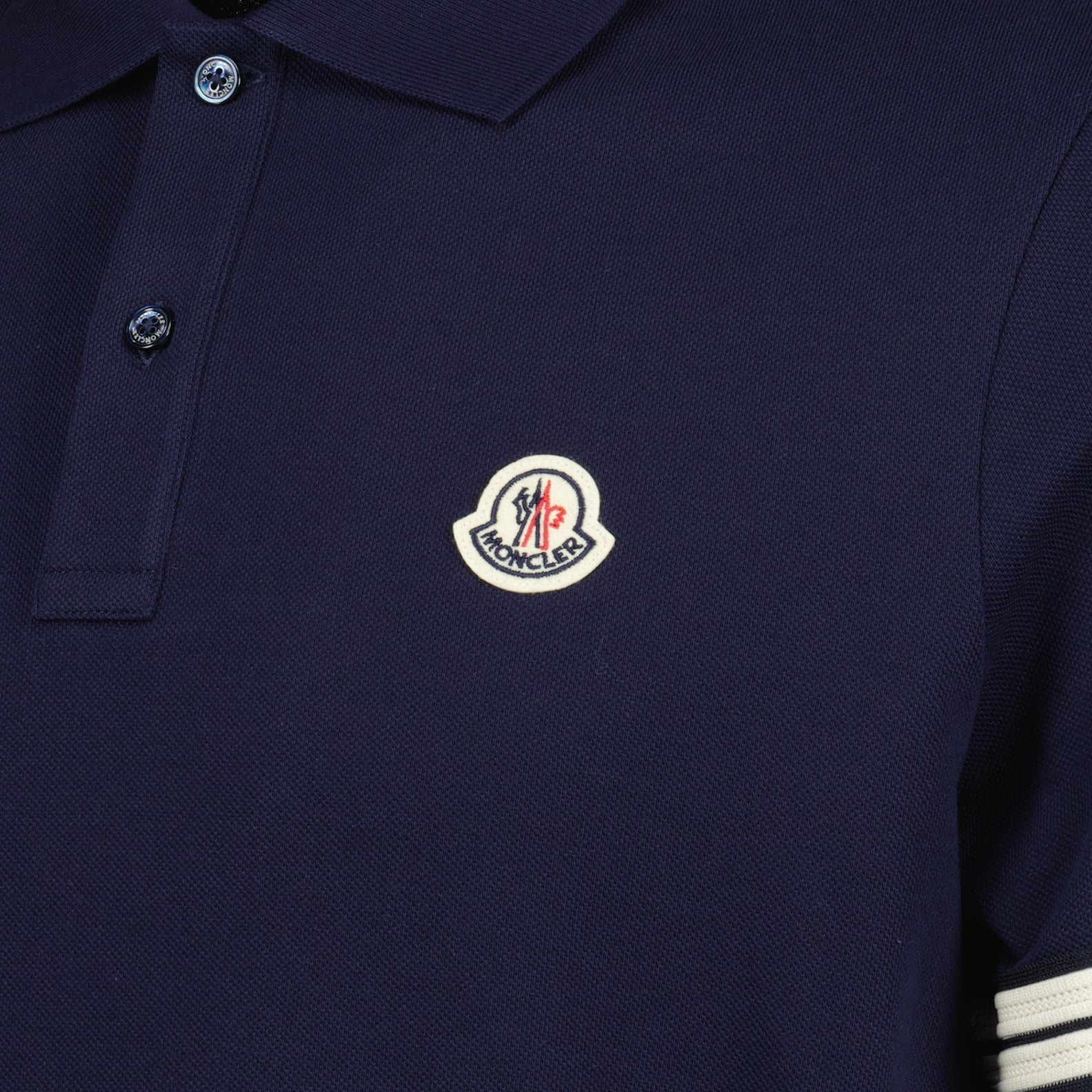Moncler Navy Logo Polo