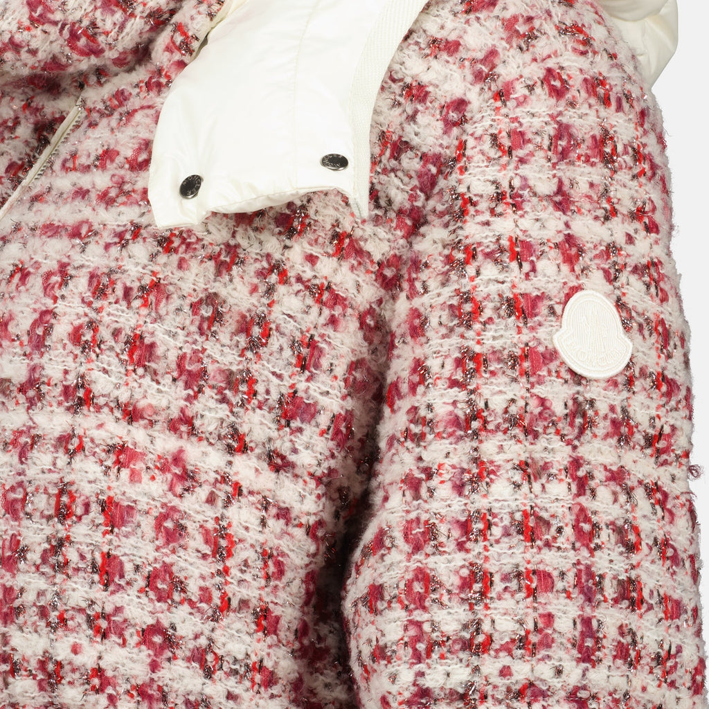 Moncler jacket, Andronne Down Jacket, tweed and lurex outerwear, cropped jacket, autumn winter fashion