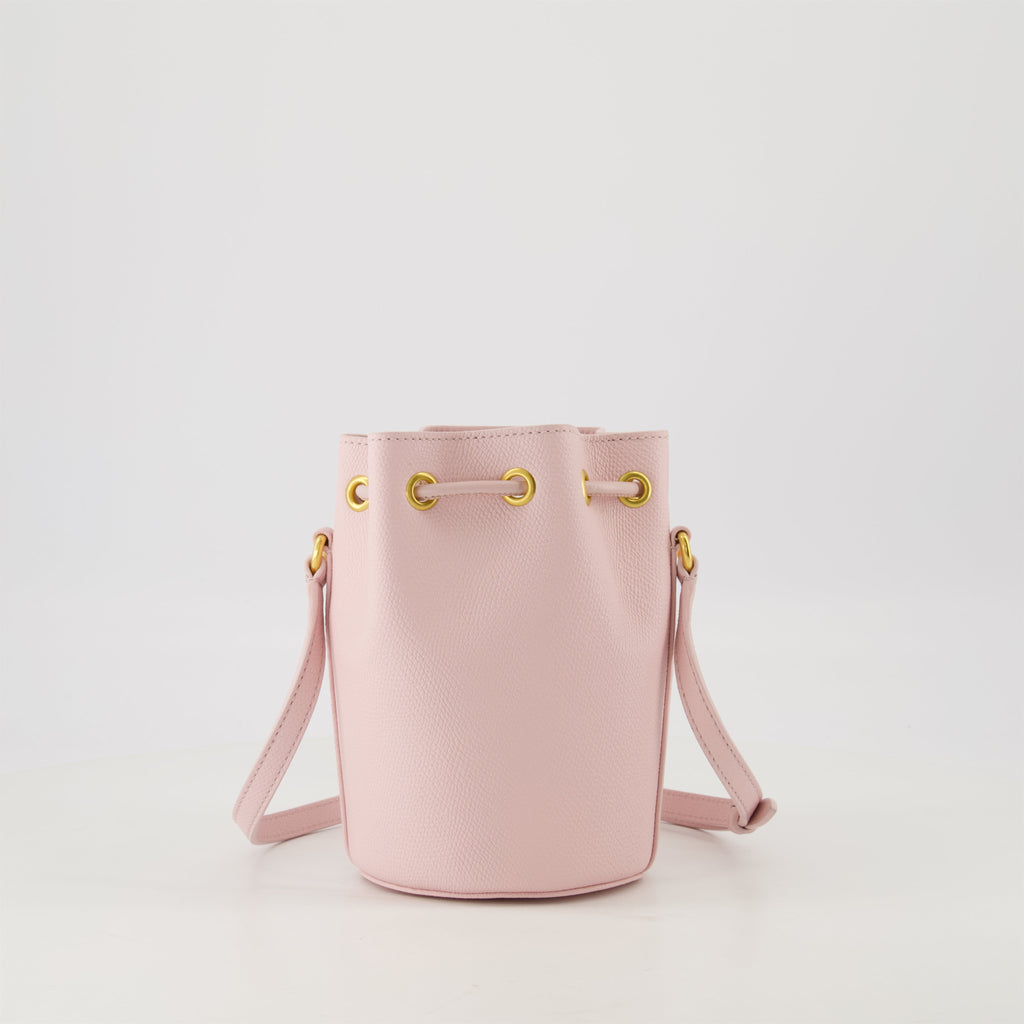 Mini VLogo Bucket Bag, Valentino Garavani, pink leather bag, designer bag, luxury accessories