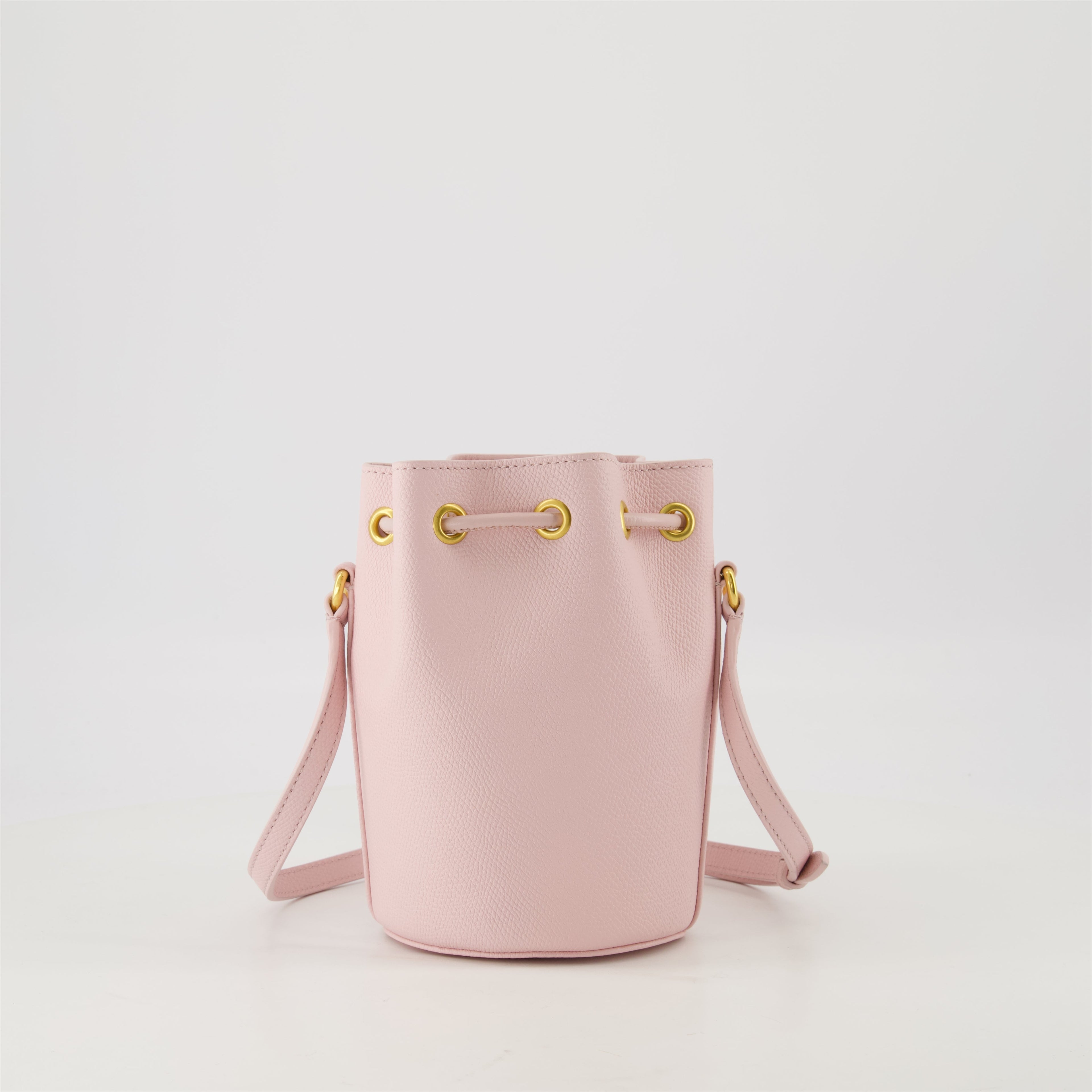 Mini VLogo Bucket Bag, Valentino Garavani, pink leather bag, designer bag, luxury accessories