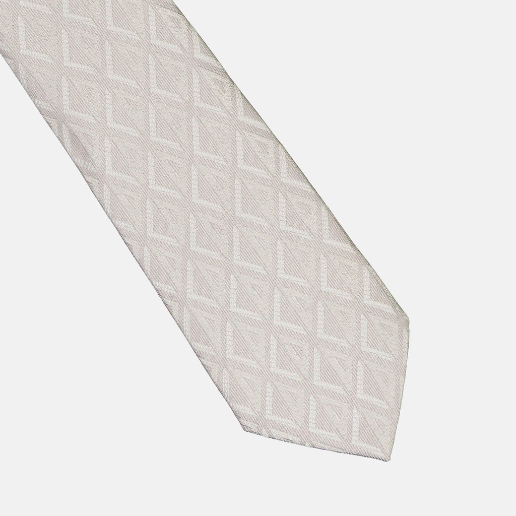 Dior tie, grey silk tie, luxury men’s accessories, diamond jacquard, Autumn-Winter 2024