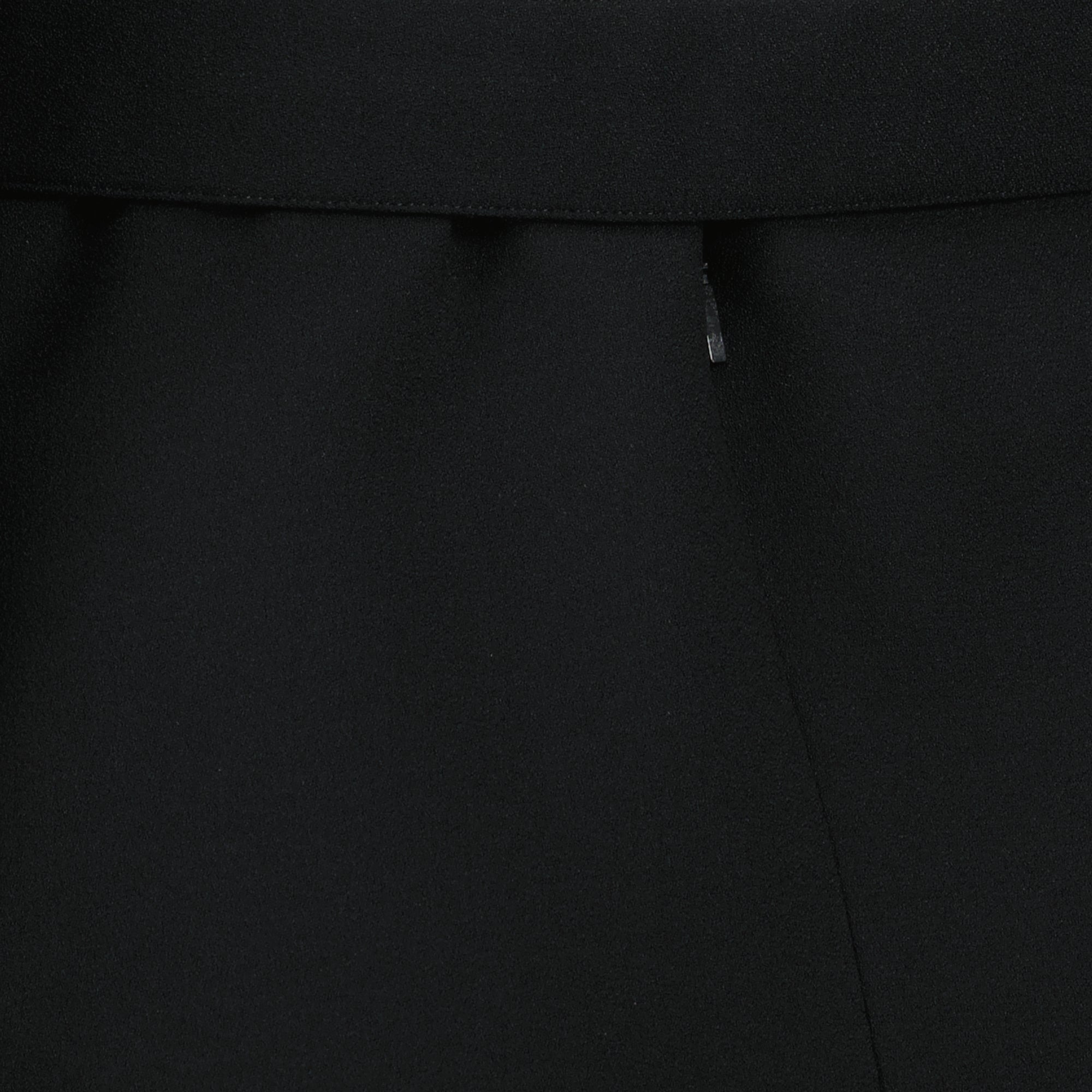 Saint Laurent dress, black backless dress, Autumn-Winter collection, fitted silhouette, designer women's dress