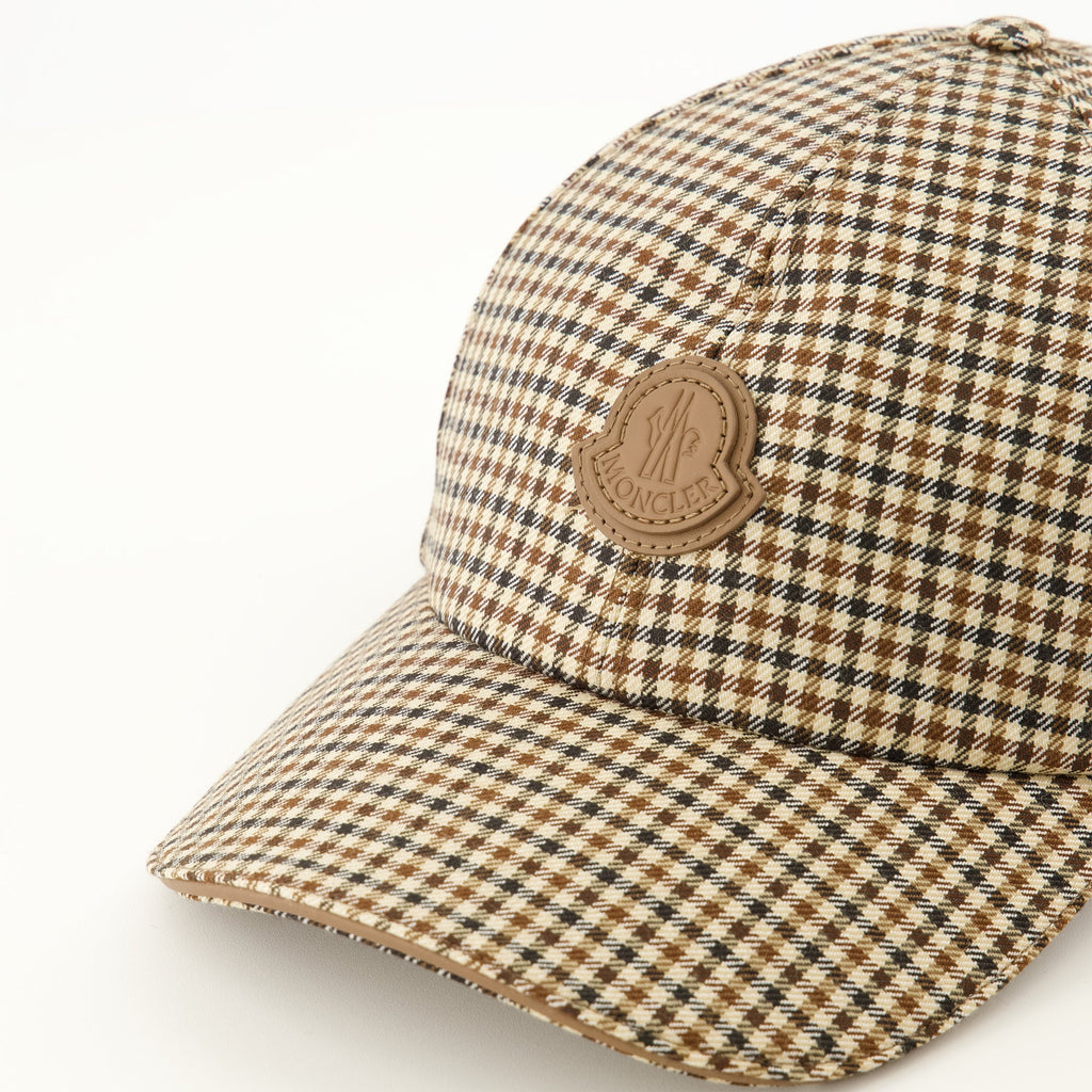 Gorra de lana a cuadros