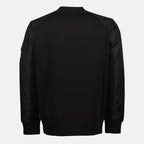 Moncler sweatshirt, black cotton sweatshirt, Autumn-Winter 2025 fashion, designer casual wear, men's designer clothing