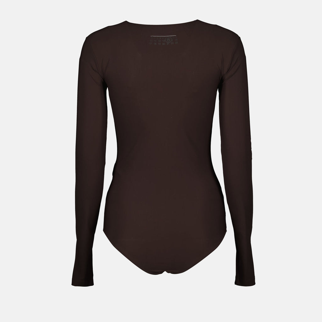 Nylon body, Slim fit top, Logo print apparel, Chic women's wear, Autumn Winter collection