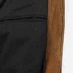 Image of Brown Suede Bomber Jacket by Ami PARIS for Men - Season Autumn-Winter 2025 - Product detail view 3
