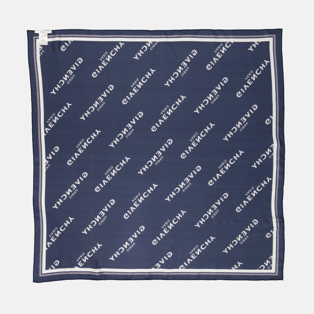 givenchy shadow blue marine silk scarf we in style givenchy women 15468878299516