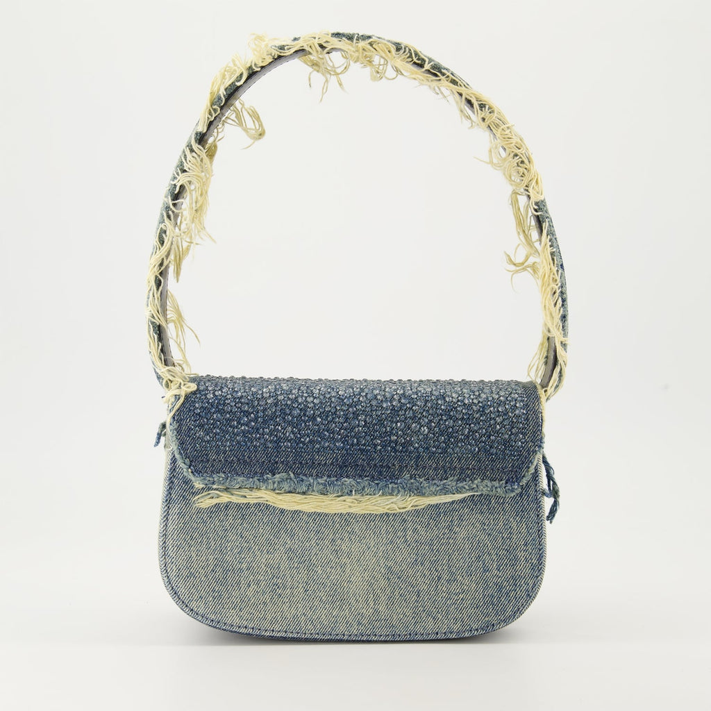 Diesel, denim bag, strass bag, luxury accessories, 1DR bag