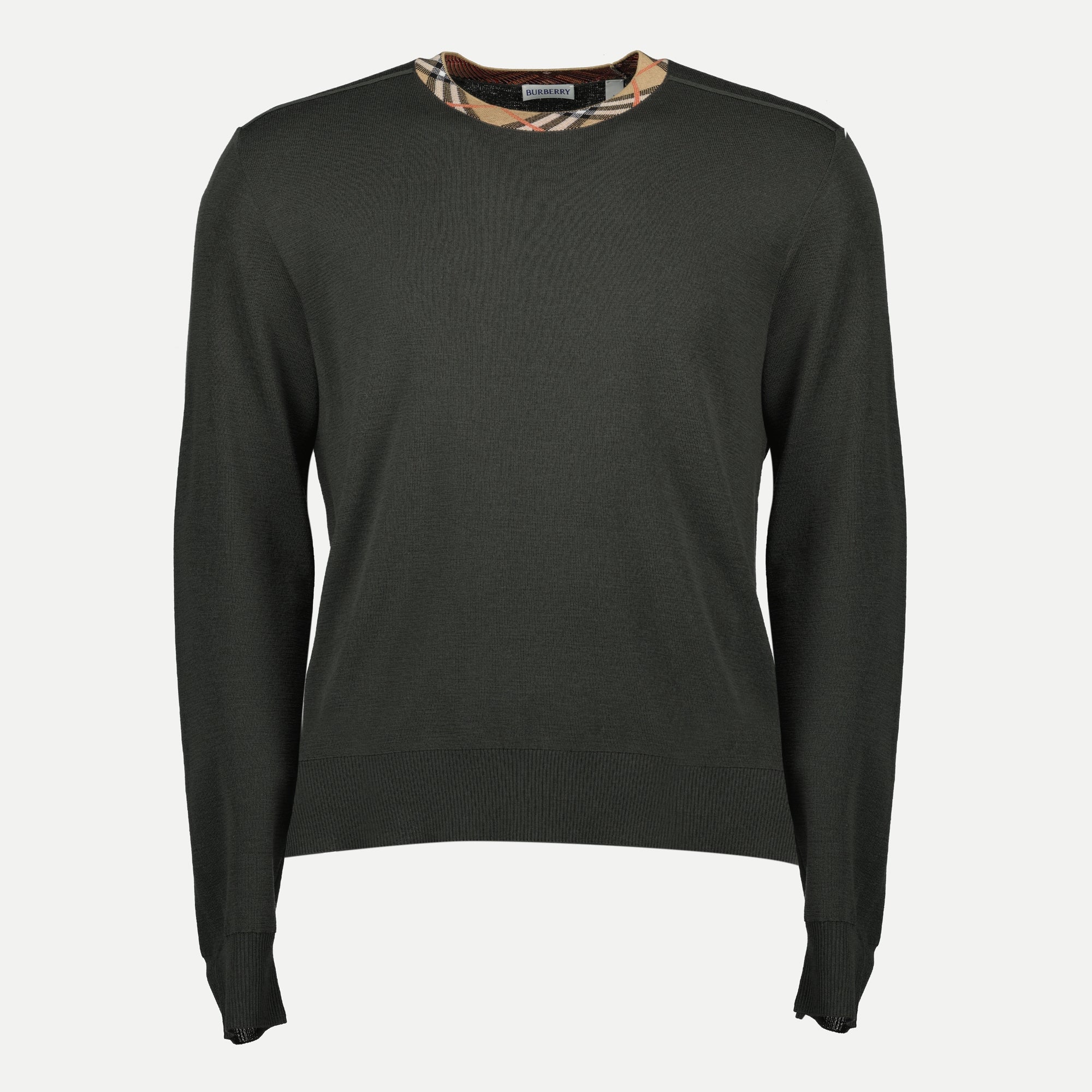 Burberry, Kaki pullover, wool knitwear, Fall-Winter collection, men's fashion