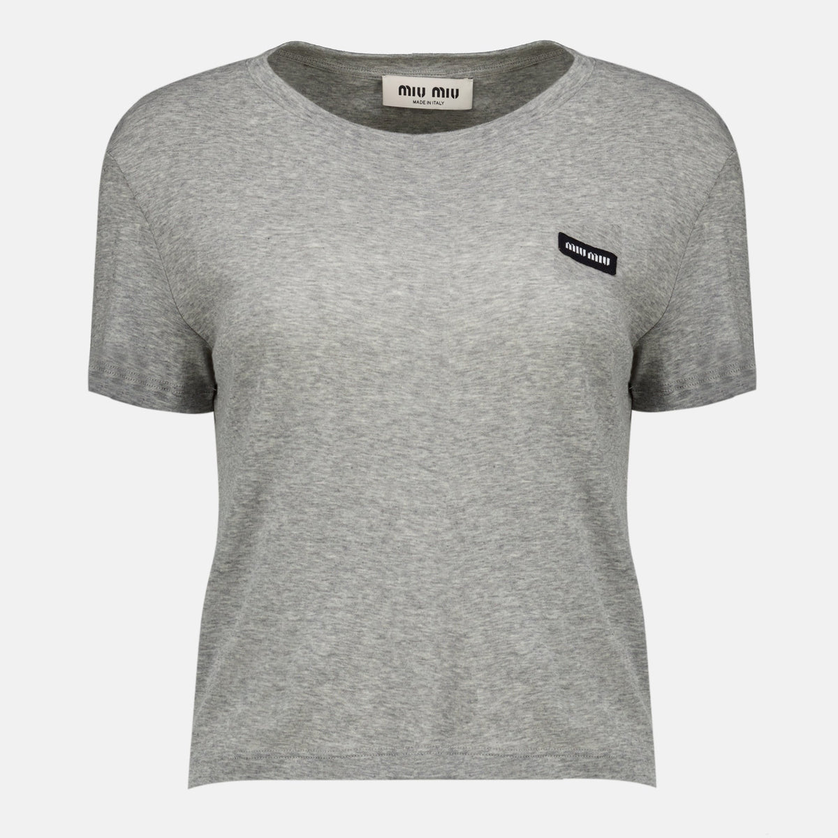 Camiseta de punto de algodón gris
