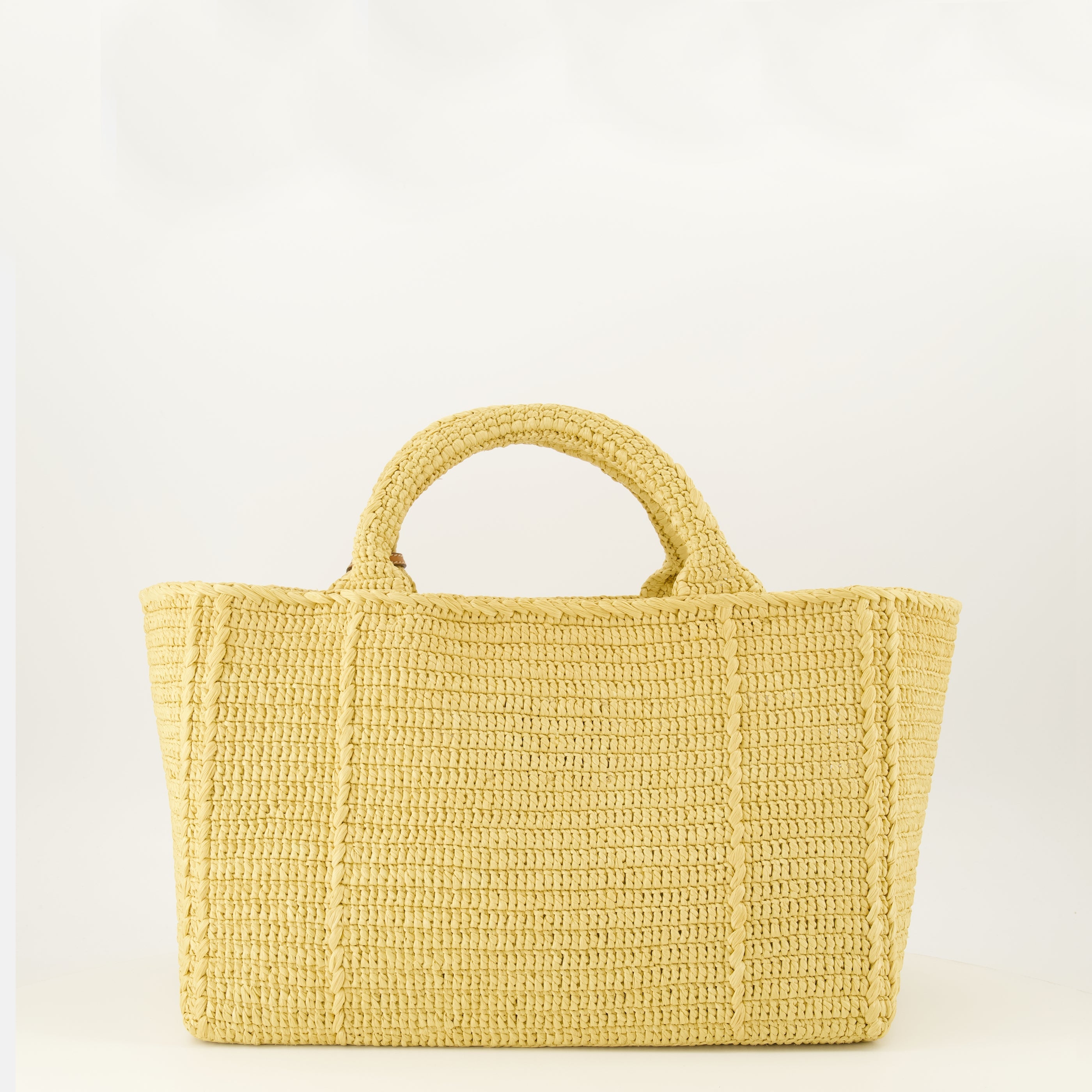 Sac Tote en Crochet Beige