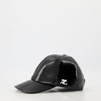 black cap, adjustable cap, unisex cap, vinyl cap, AC logo cap