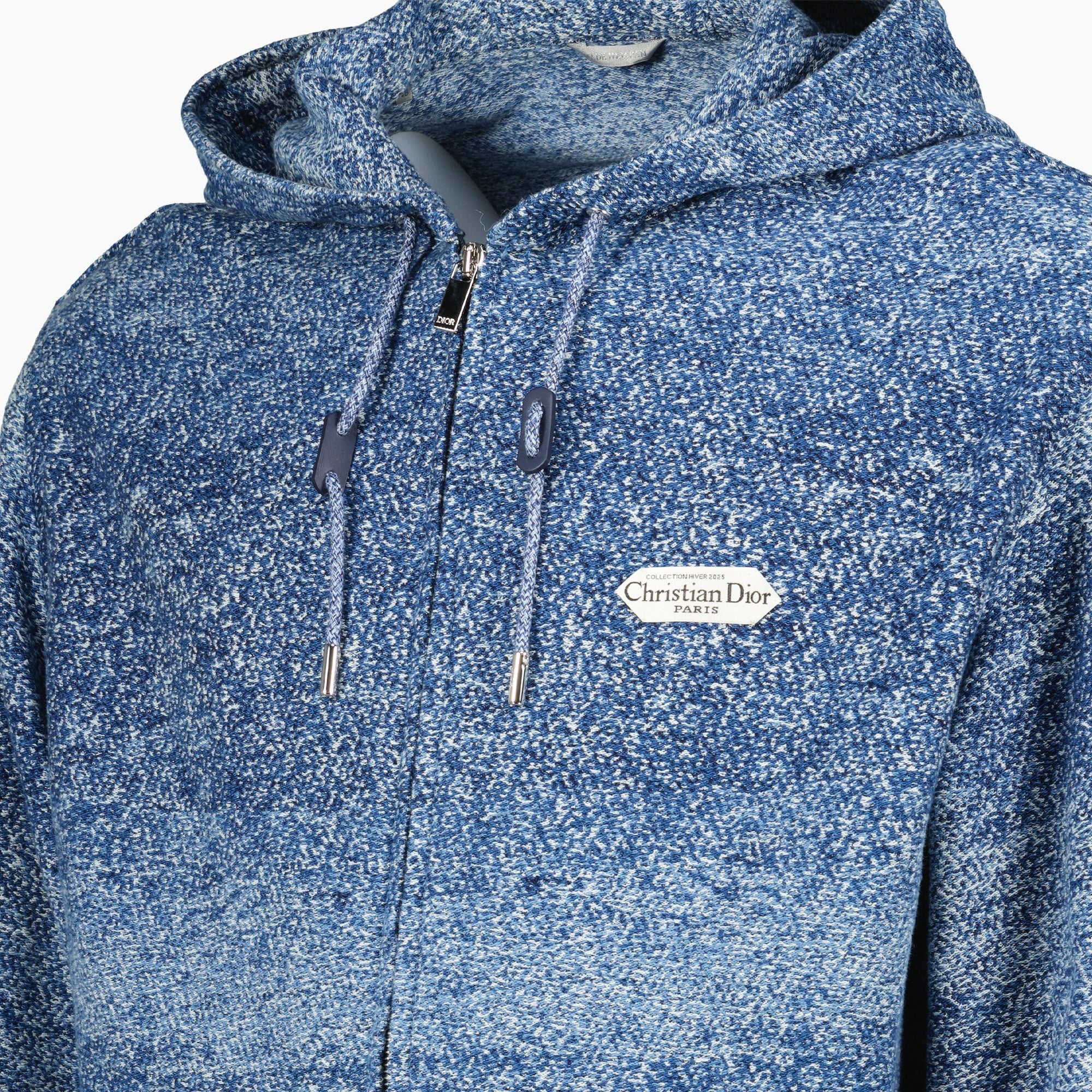 Dior hooded jacket, blue jacket men, jacquard outerwear, Autumn-Winter 2025 collection, stylish jackets