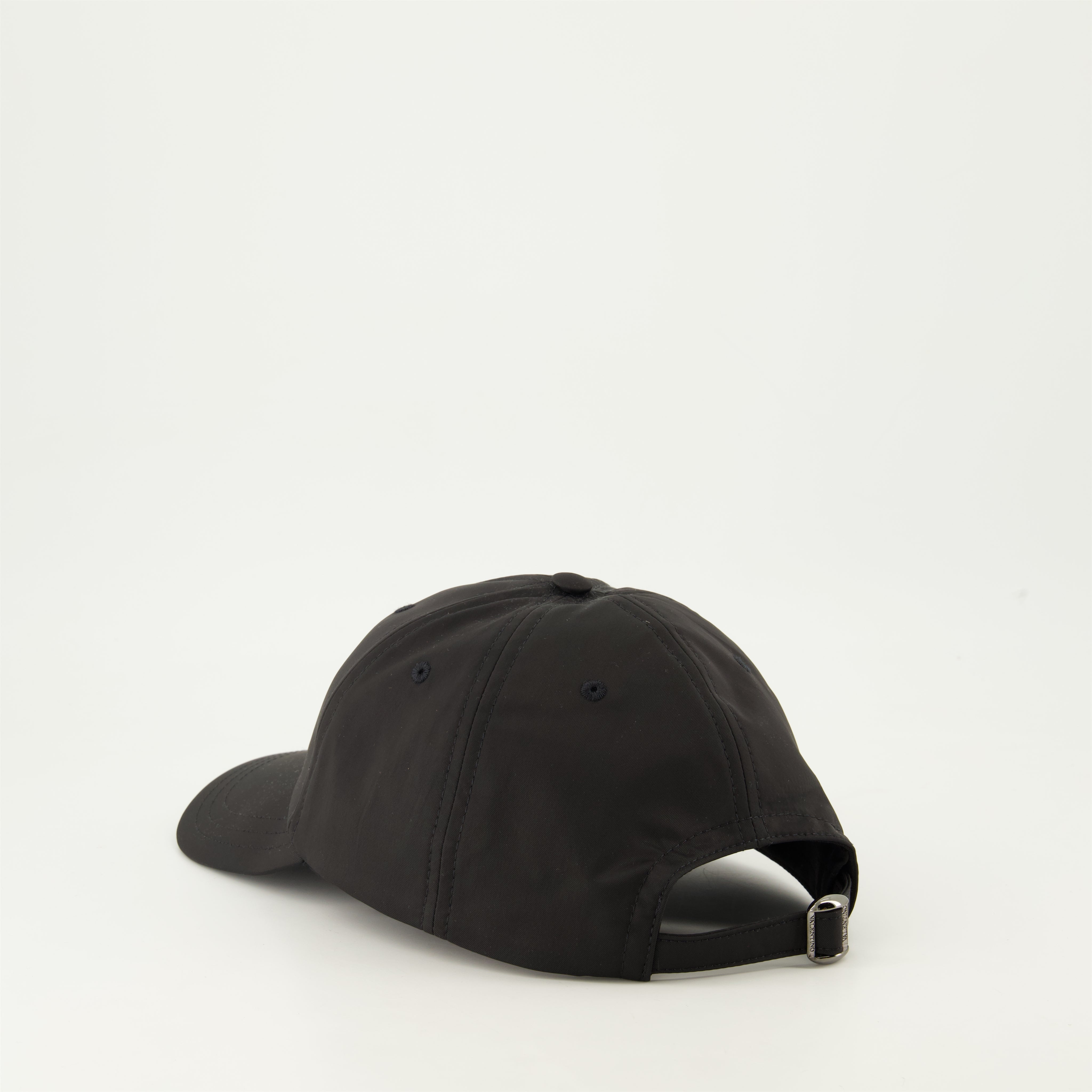 Black Nylon Logo Cap - Valentino Garavani - Men | WE IN STYLE