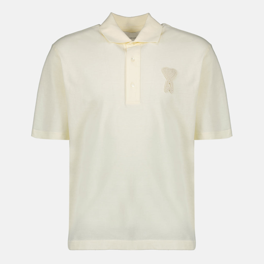 Imagen del Polo Ami de Coeur Tissé Azul Marino de Ami PARIS para Unisex - Temporada Primavera-Verano 2026 - Vista frontal