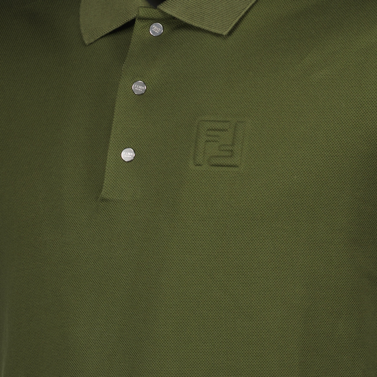 Image of Classic Cotton Polo by Fendi for Men - Season Autumn-Winter 2024 - Detail View 1