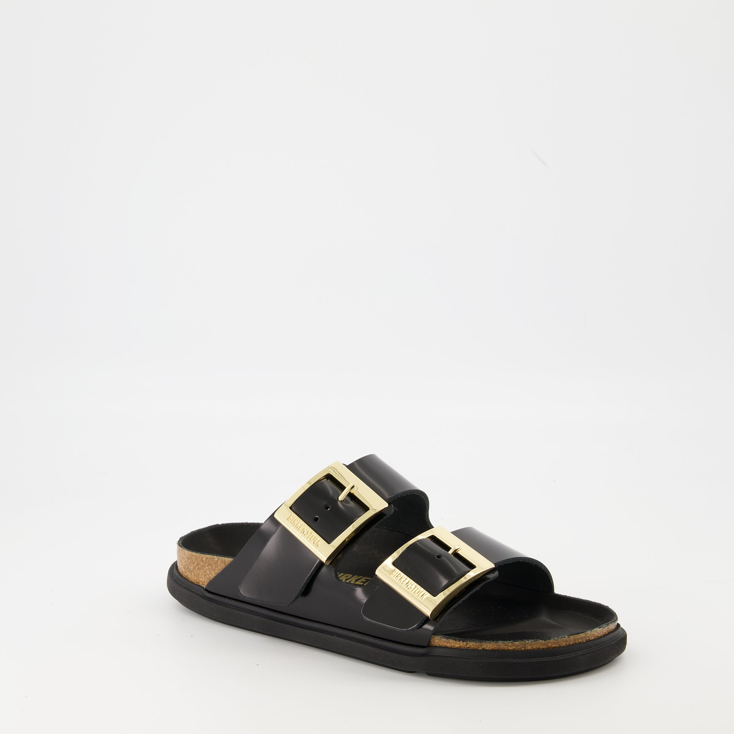 Drolplet Buckle sandals, Birkenstock sandals, black leather sandals, summer footwear, adjustable strap sandals