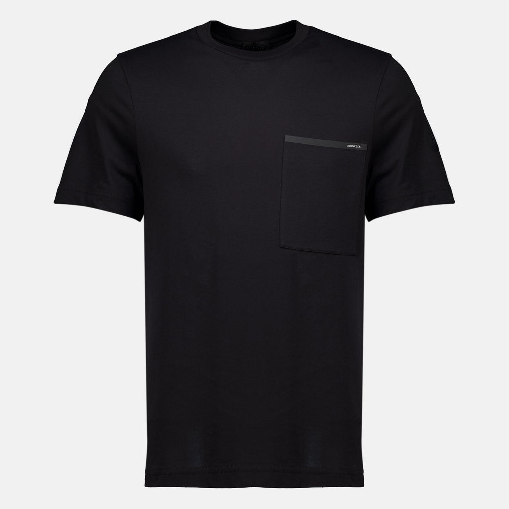 Camiseta de punto de algodón con bolsillo en el pecho