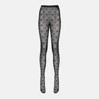 mesh tights, Marine Serre, monogram tights, autumn winter 2025, black tights