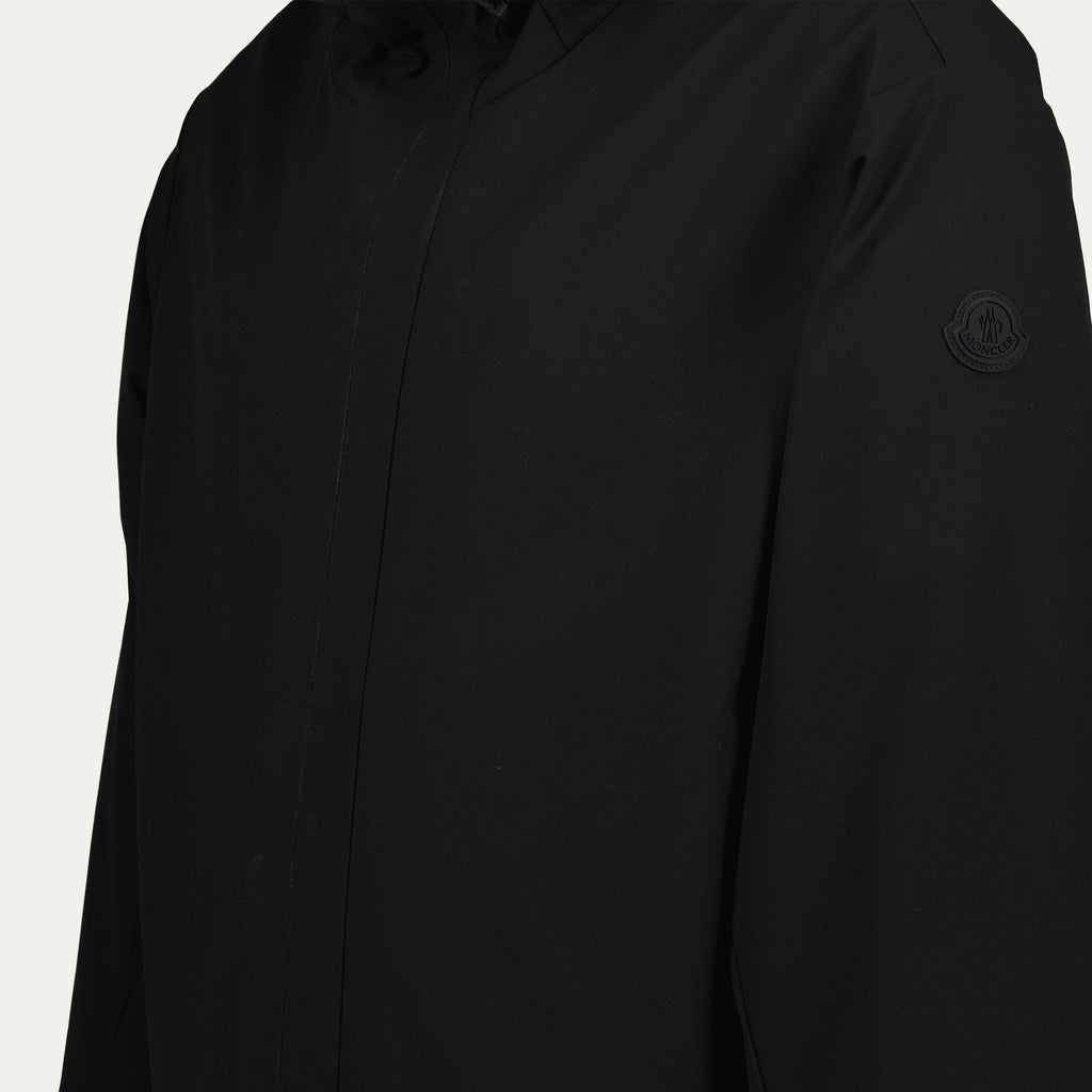 Black Puffer Jacket, Moncler Riz Jacket, Stand Collar Down Jacket, Autumn-Winter Fashion, Luxury Men's Outerwear