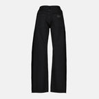 Image of Black Denim Straight Jeans by Mm6 for Women - Season Autumn-Winter 2025 - Product detail view 1