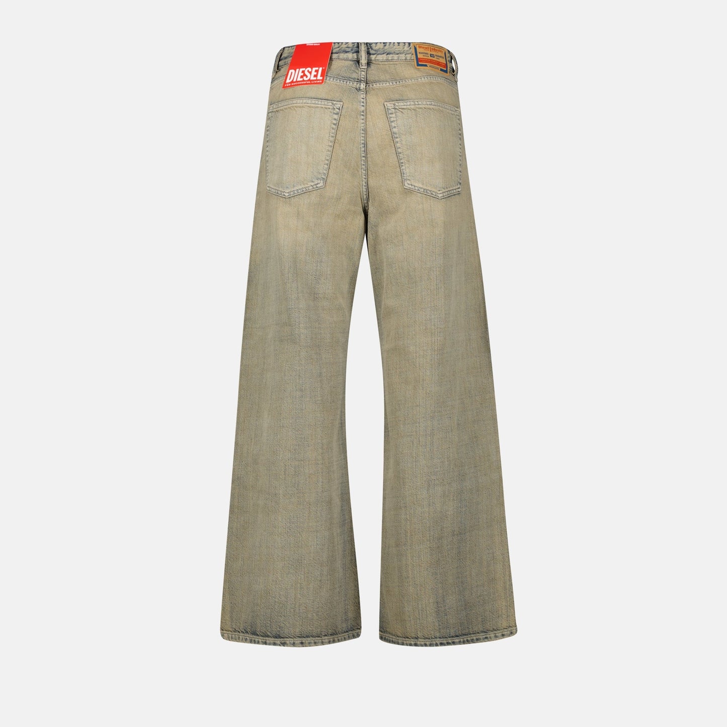 Jean D-Sire, Beige denim, Wide-leg jeans, Diesel Industry, Spring-Summer collection