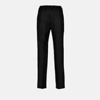 Image of Black Pleated Trousers by Fendi for Men - Season Spring-Summer 2024 - Detail View 2