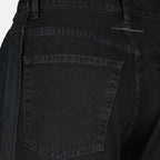 Image of Black Denim Straight Jeans by Mm6 for Women - Season Autumn-Winter 2025 - Product detail view 3