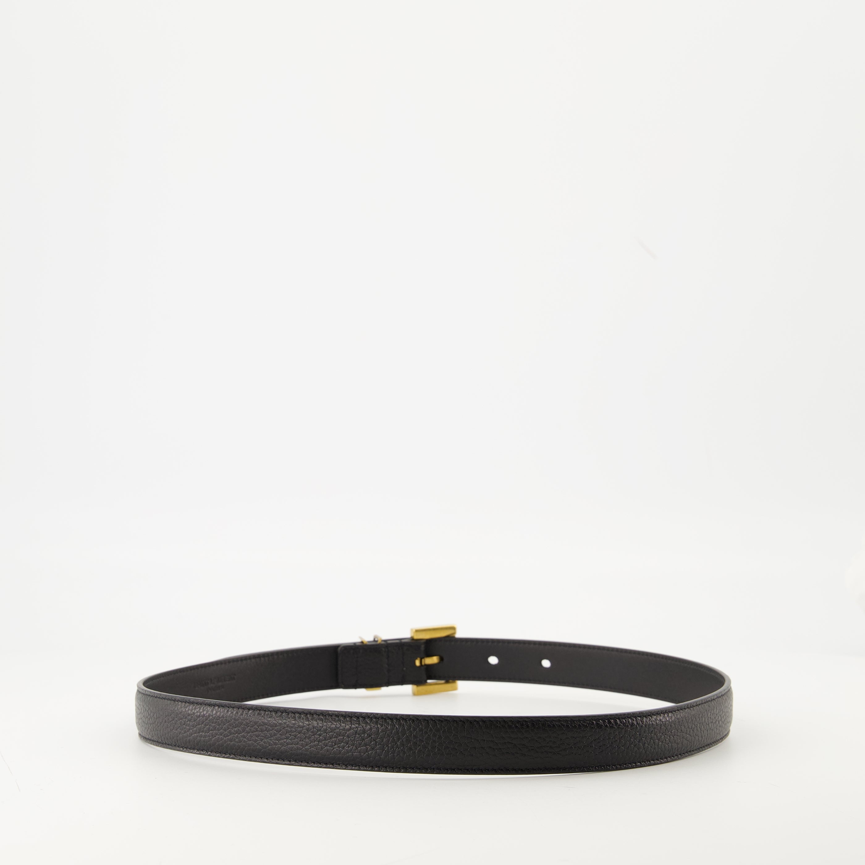 black belt, Saint Laurent accessories, Cassandre belt, leather belt, fashion belt