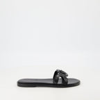 Image des sandales en cuir noir Medusa '95 par Versace pour femmes - Saison Printemps-Été 2025 - Vue de droite