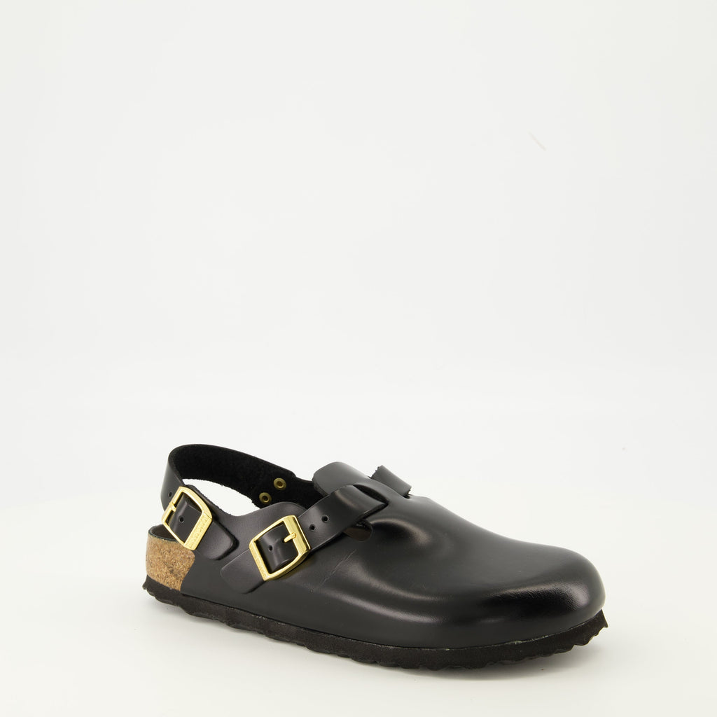 Bilde av Tokio svarte sandaler fra Birkenstock for kvinner - Sesong Høst-Vinter 2025 - Front høyre trekvart visning