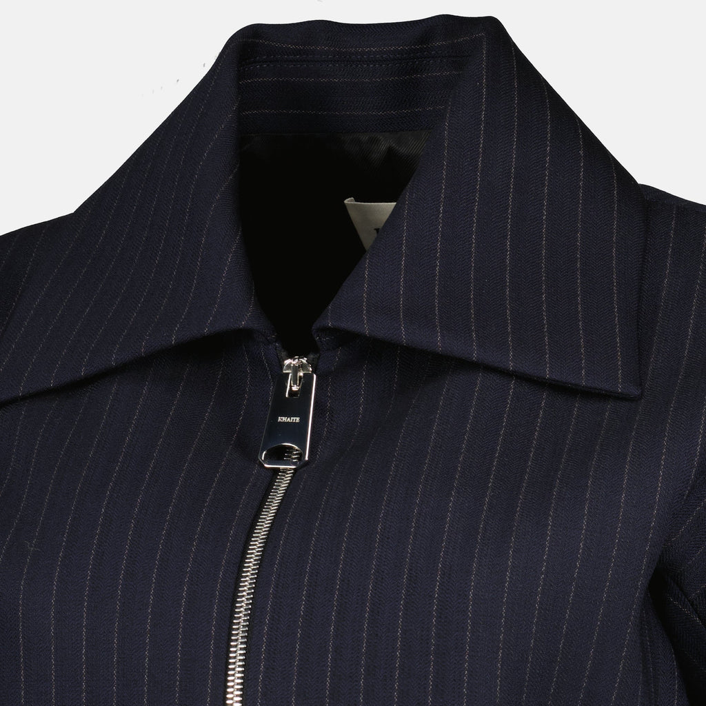 Khaiteの女性向けHaut Court Robin à Rayuresの画像 - 2026年春夏シーズン - 詳細ビュー2